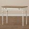 Baxton Studio Marquetterie Oak and Whitewash Writing Desk 134-7191 - alternate 5